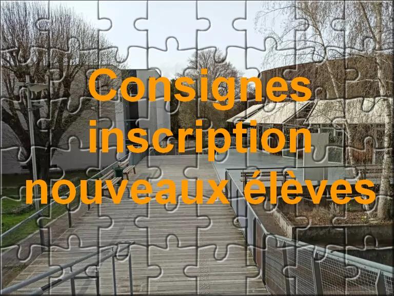consignes inscription nouveaux élèves